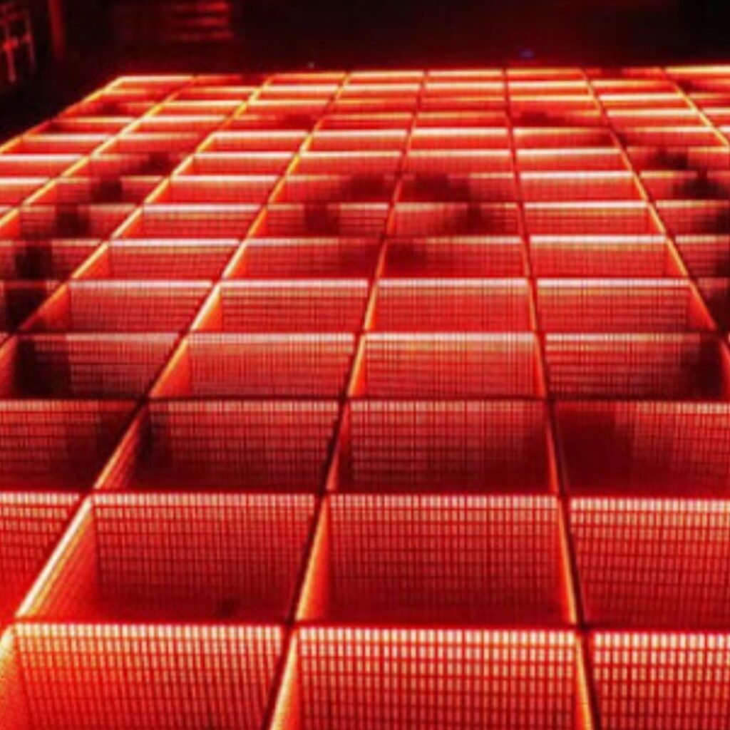 premium 3D LED dance floor ready for an Atlanta VIP event